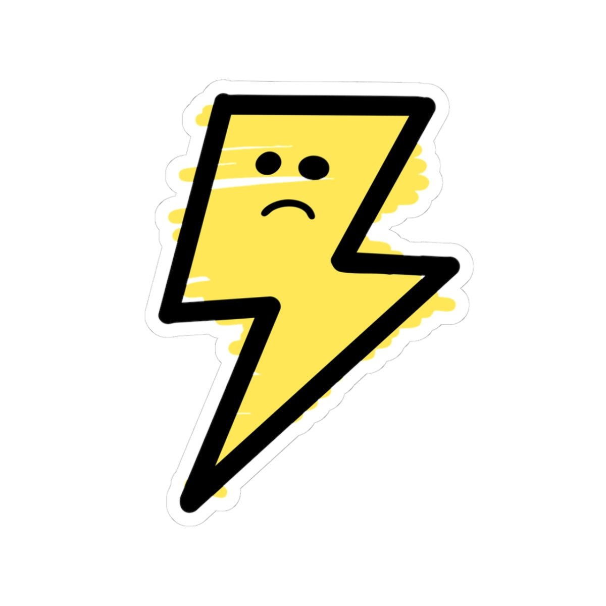 sad lightning sticker