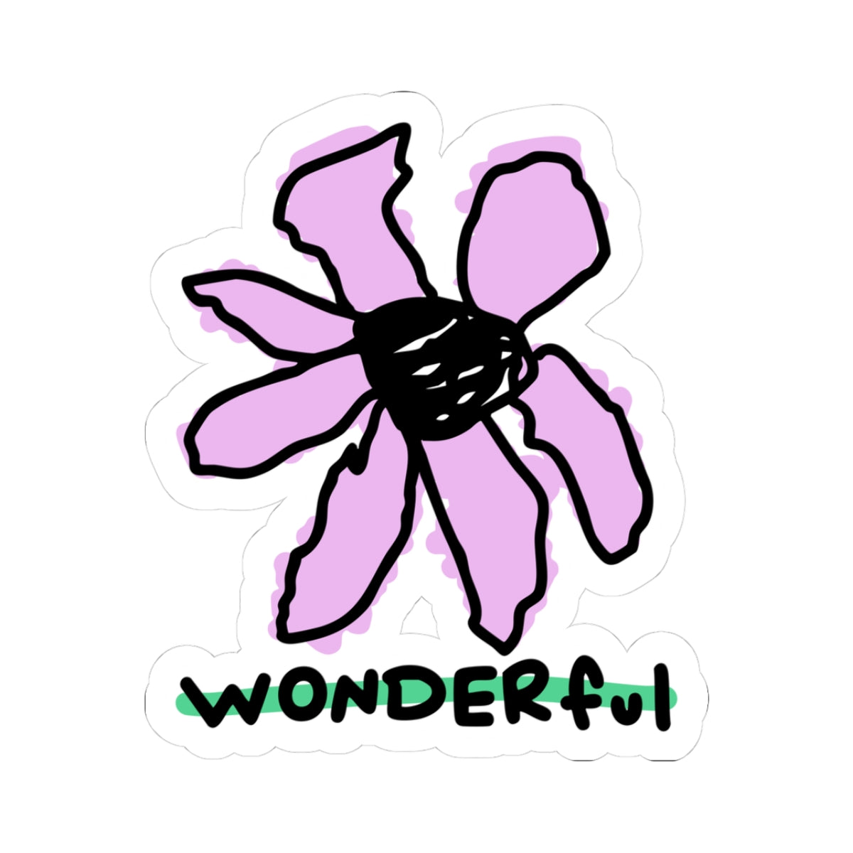 WONDERful flower sticker